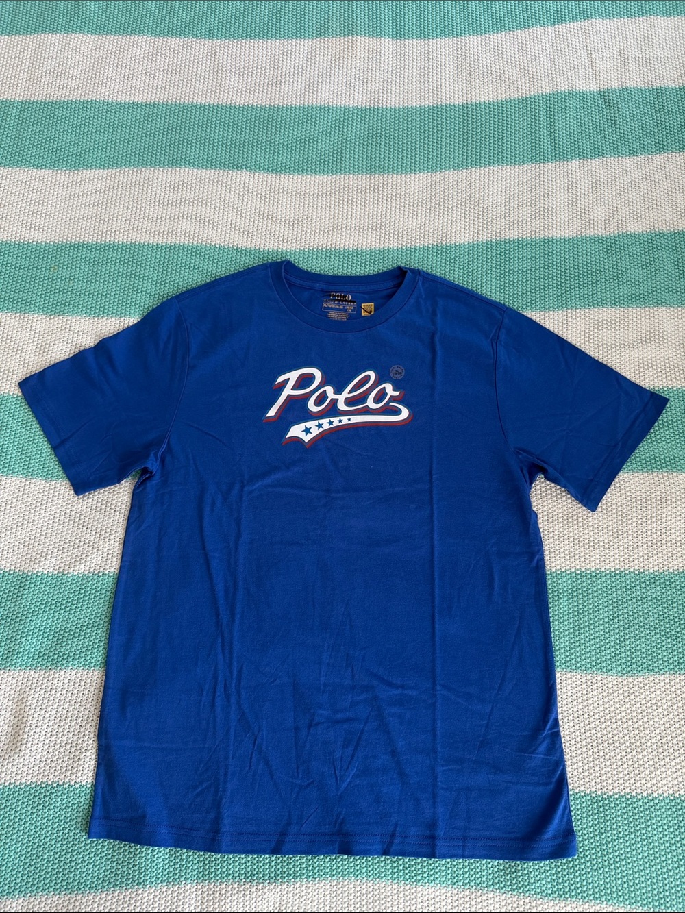 Polo by Ralph Lauren Royal Blue Script Logo Short Sleeve Tee